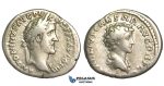 O74, Roman Empire, Antoninus Pius, with Marcus Aurelius as Caesar (138-161 AD) AR Denarius (3.20g) Struck 141-143 AD, Rome