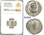 P13, Roman Empire, Caracalla (198-217 AD) AR Denarius (3.22g) Rome, 203 AD, Virtius/Victory, NGC AU