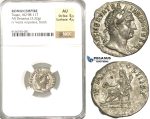 P50, Roman Empire, Trajan (98-117 AD) AR Denarius (3.32g) Rome, 101-102 AD, Vesta, NGC AU