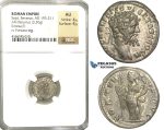 P54, Roman Empire, Septimius Severus (193-211 AD) AR Denarius (3.30g) Emesa, 194-195 AD, Fortuna, NGC AU
