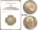 P67, Norway, Oscar II, Krone 1900, Silver, NGC AU58