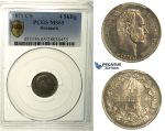 R125, Denmark, Christian IX, 4 Skilling 1871-CS, Copenhagen, Silver, PCGS MS65
