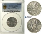 R137, Estonia, 1 Kroon 1933 (10th Singing Festival) Silver, PCGS MS64