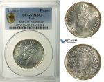R148, India (British) George VI, Rupee 1938(b) Bombay, Silver, KM555 (Without dot) PCGS MS62