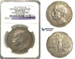 R174, Italy, Vit. Emanuele III, 5 Lire 1911-R, Rome, NGC AU Details