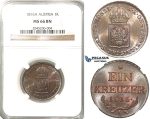 R203, Austria, Joseph I, Kreuzer 1816-A, Vienna, NGC MS66BN (Pop 1/2, No finer)