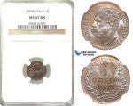 R222, Italy, Umberto I, Centesimo 1895-R, Rome, NGC MS67BN (Pop 1/1, Finest)