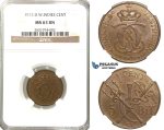 R305, Danish West Indies, Christian X, 1 Cent/5 Bit 1913, NGC MS63BN