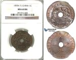 R316, French Indo-China, 1 Centime 1898-A, Paris, NGC MS64BN