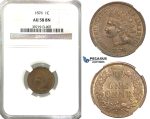 R322, United States, "Indian Head" Cent 1876, NGC AU58BN