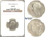 R336, Greece, George I, 1 Drachm 1873-A, Paris, Silver, NGC AU50