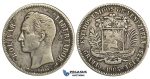 R366, Venezuela, 2 Bolivares 1905, Paris, Silver