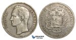 R367, Venezuela, 5 Bolivares 1902, Silver