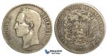 R373, Venezuela, 5 Bolivares 1936, Silver