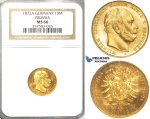 R38, Germany, Prussia, Wilhelm I, 10 Mark 1872-A, Berlin, Gold, NGC MS66