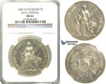R381, Switzerland, Bern Festival 5 Francs 1885 Shooting Taler, Silver, NGC MS61