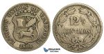 R401, Venezuela, 12-1/2 Centimos 1896