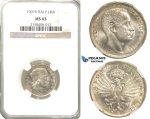R41, Italy, V. Emanuele III, 1 Lira 1907-R, Rome, Silver, NGC MS63