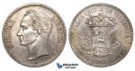 R423, Venezuela, 5 Bolivares 1905, Paris, Silver, ex. Mount, High Grade! Rare!
