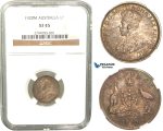 R424, Australia, George V, Sixpence (6P) 1920-M, Melbourne, Silver, NGC XF45
