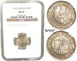 R429, Germany, 50 Reichspfennig 1936-E, Muldenhutten, NGC MS64