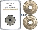 R500, Palestine, 10 Mils 1946, NGC MS64