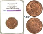 R562, Chile, 2 1/2 Centavos 1887/6-So, Santiago, NGC AU Det.