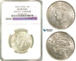 R565, Cyprus, George VI, 18 Piastres 1940, Silver, NGC AU Det.
