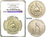 R574, Guatemala, 1 Quetzal 1925, Silver, NGC AU Det. Rare!