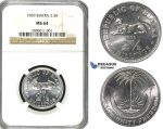 R594, Biafra, 2 1/2 Shillings 1969, NGC MS64