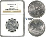 R595, Biafra, 2 1/2 Shillings 1969, NGC MS62