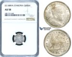 R659, Ethiopia, Menelik II, Gersh EE1895-A, Paris, Silver, NGC AU58