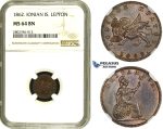 R677, Greece, Ionian Islands, 1 Lepton 1862, NGC MS64BN