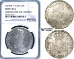 R687, Bolivia, Ferdinand VII, 8 Reales 1820-PTS PJ, Potosi, Silver, NGC AU Details.