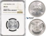 R766, Biafra, 2 1/2 Shillings 1969, NGC MS63