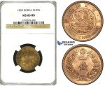 S29, Korea, Yung Hi, Chon Year 3 (1909) NGC MS66RB (Pop 1/3, No finer!)