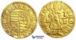S61, Hungary, Albert (1437-39) Goldgulden ND (1438) K-L, Kremnitz, Gold (3.49g) Minor edge damages, Rare!