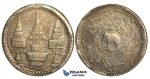S71, Thailand, Rama IV, Baht, No Date (1869) Silver, Toned and Nice!