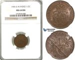S81, Danish West Indies, Christian IX, 1/2C. (2-1/2 Bit) 1905, Copenhagen, NGC MS64BN