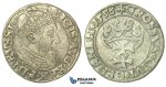 T141, Poland (for Danzig) Sigismund II Augustus, Groschen 1556, Danzig, Silver (1.50g) Rare!
