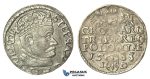 T84, Poland, Stefan Bathory, 3 Groschen (Trojak) 1583 I/D, Olkusz, Silver (2.22g)