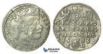 T85, Poland, Stefan Bathory, 3 Groschen (Trojak) 1583 I/D, Olkusz, Silver (2.36g)