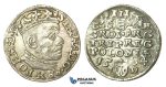 T86, Poland, Stefan Bathory, 3 Groschen (Trojak) 1584 G/H-I/D, Olkusz, Silver (2.49g) Rare!