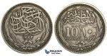 U36, Egypt, Hussein Kamil, 10 Piastres AH1335 (1917) Silver, Nice!