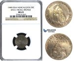 U49, New Caledonia (French Colony) ESSAI 50 Centimes 1948, Paris, NGC MS65 KM-E1