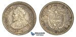 U77, Panama, 2-1/2 Centesimos 1904, Silver, Toned High Grade!