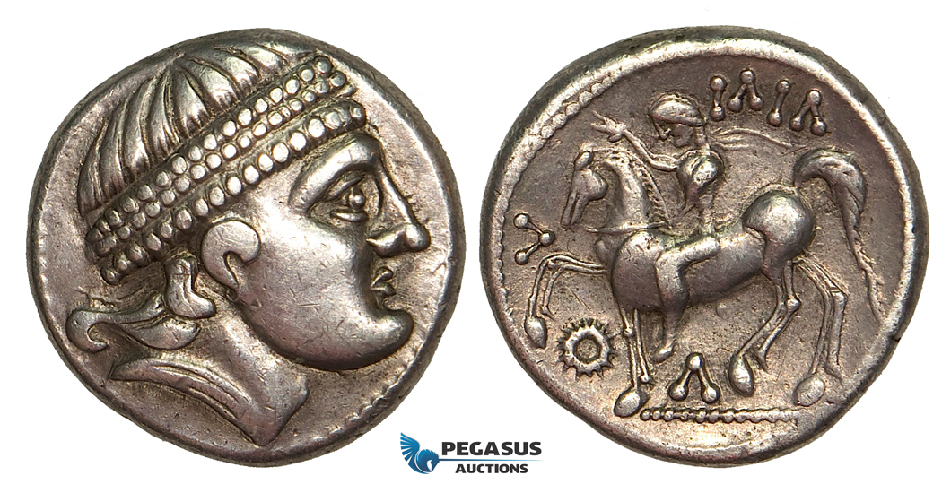 V03, Eastern Celts, Barbaric Imitation, Burgenland "Kroisbacher" AR Tetradrachm (13.31g)