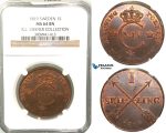V78. Sweden, Carl XIV Johan, 1 Skilling 1819, Avesta, NGC MS64BN, ex. Lissner, SM 99