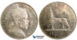 W18, Ethiopia, Menelik II, Birr EE 1887-A, Paris, Silver, Cleaned High Grade!