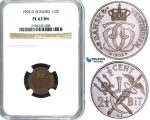Y27, Danish West Indies, Christian IX, 1/2C. (2-1/2 Bit) 1905, Copenhagen, NGC PL63BN (Pop 1/1, Finest and only graded as PL) Rare Grade!